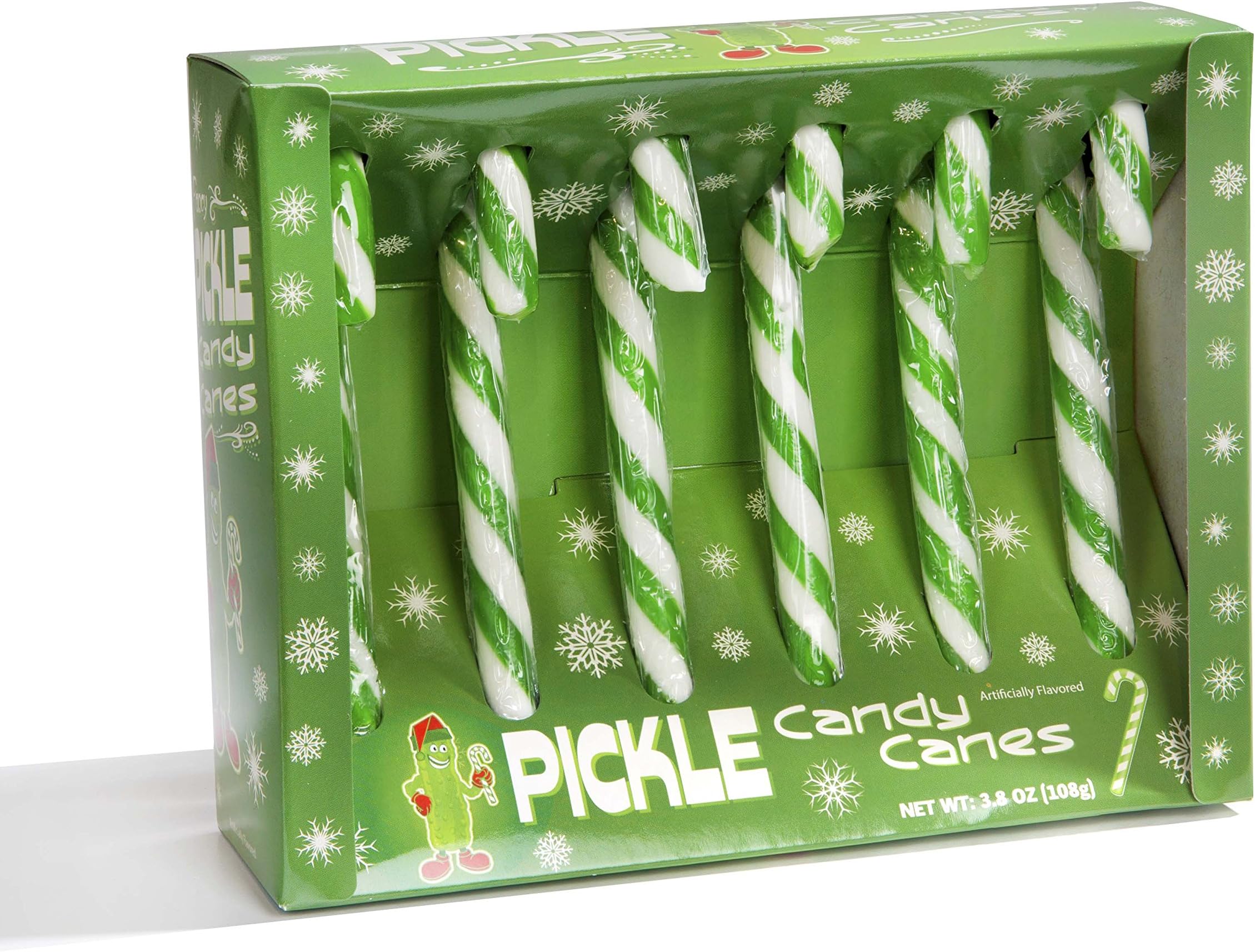 Fancy Pickle flavored Candy Canes, 3.8 OZ