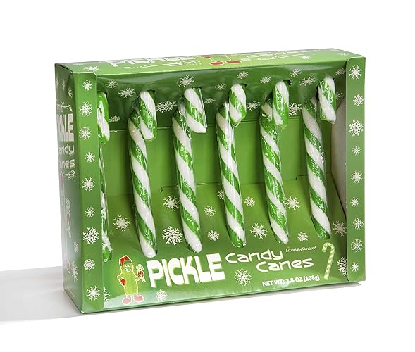Fancy Pickle flavored Candy Canes, 3.8 OZ