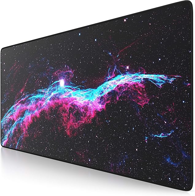 TITANWOLF - XXL Speed Gaming Mouse Pad Mouse Mat - Extra Large 900 x 400 x 3mm - Water-Resistant Mousepad with Non-Slip Rubber Base - Smooth Cloth Surface STARS
