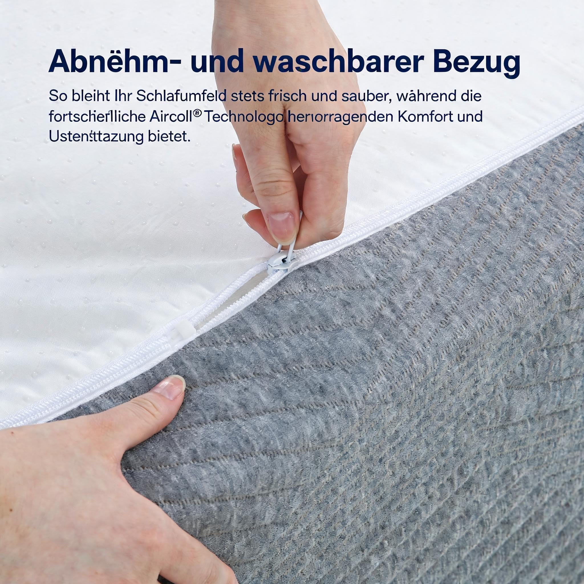 MLILY Plus Taschenfederkernmatratze 140x200 cm H3 | 7 Zonen Federkernmatratze 26 cm Höhe | Memory Foam Matratze 140x200cm ergonomisch & rückenschonend, atmungsaktiv | Öko-Tex Zertifiziert