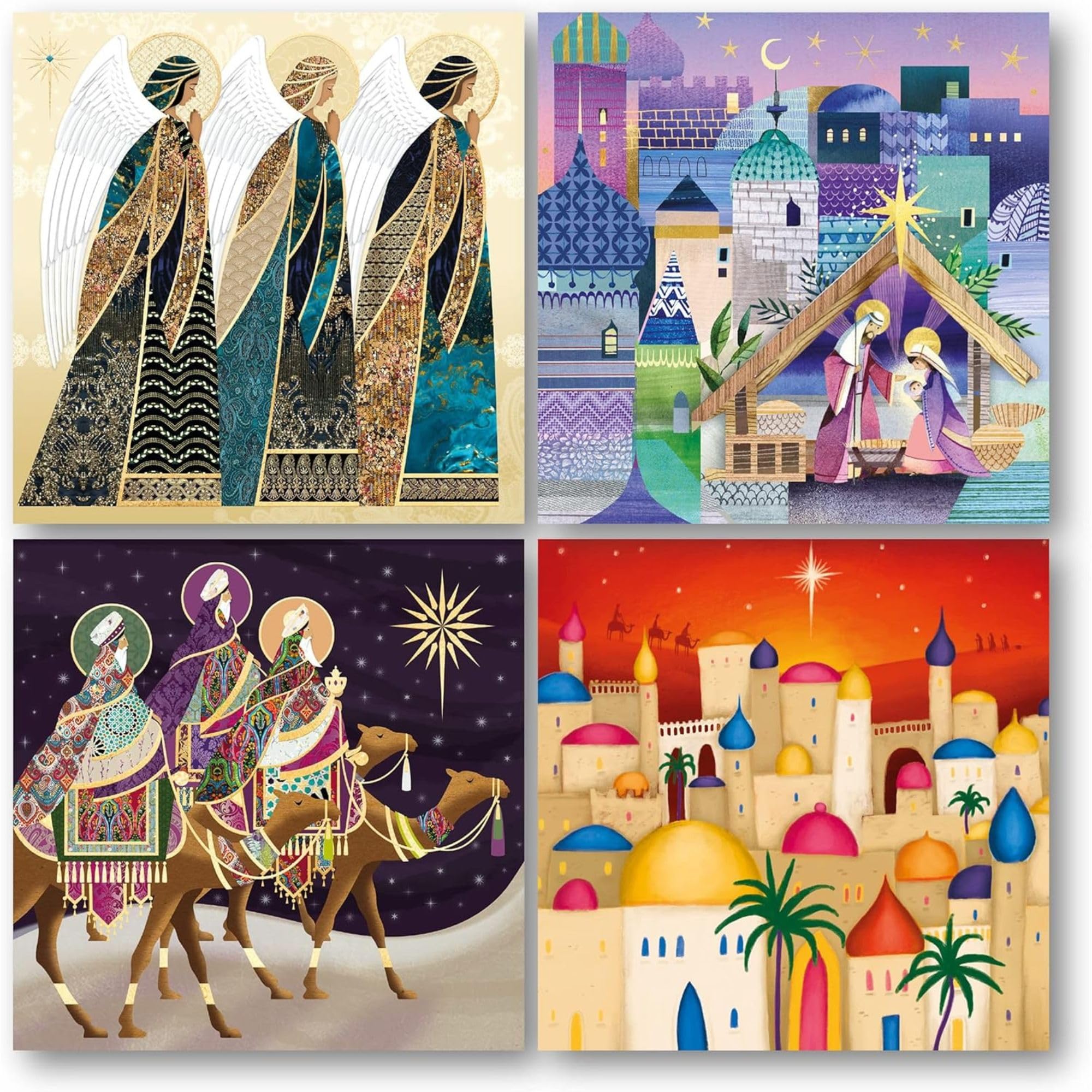 Museums & Galleries Humanitaire Noël Cartes - Following The Étoile Religieux Modèles - Écologique Et Recyclable - Paquet De 20 Cartes
