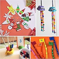 Vista 15 de Coloridas cuentas de plástico para pulseras para hacer joyas, pulseras de amistad, 0.236 x 0.354 in, multicolor para cuentas, trenzar el cabello