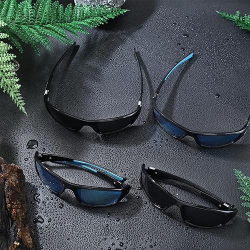 Miniatura 195 de TOODOO 4 Pairs Men Polarized Sunglasses with UV Protection Driving Glasses Sports for Sport Outdoor Activities