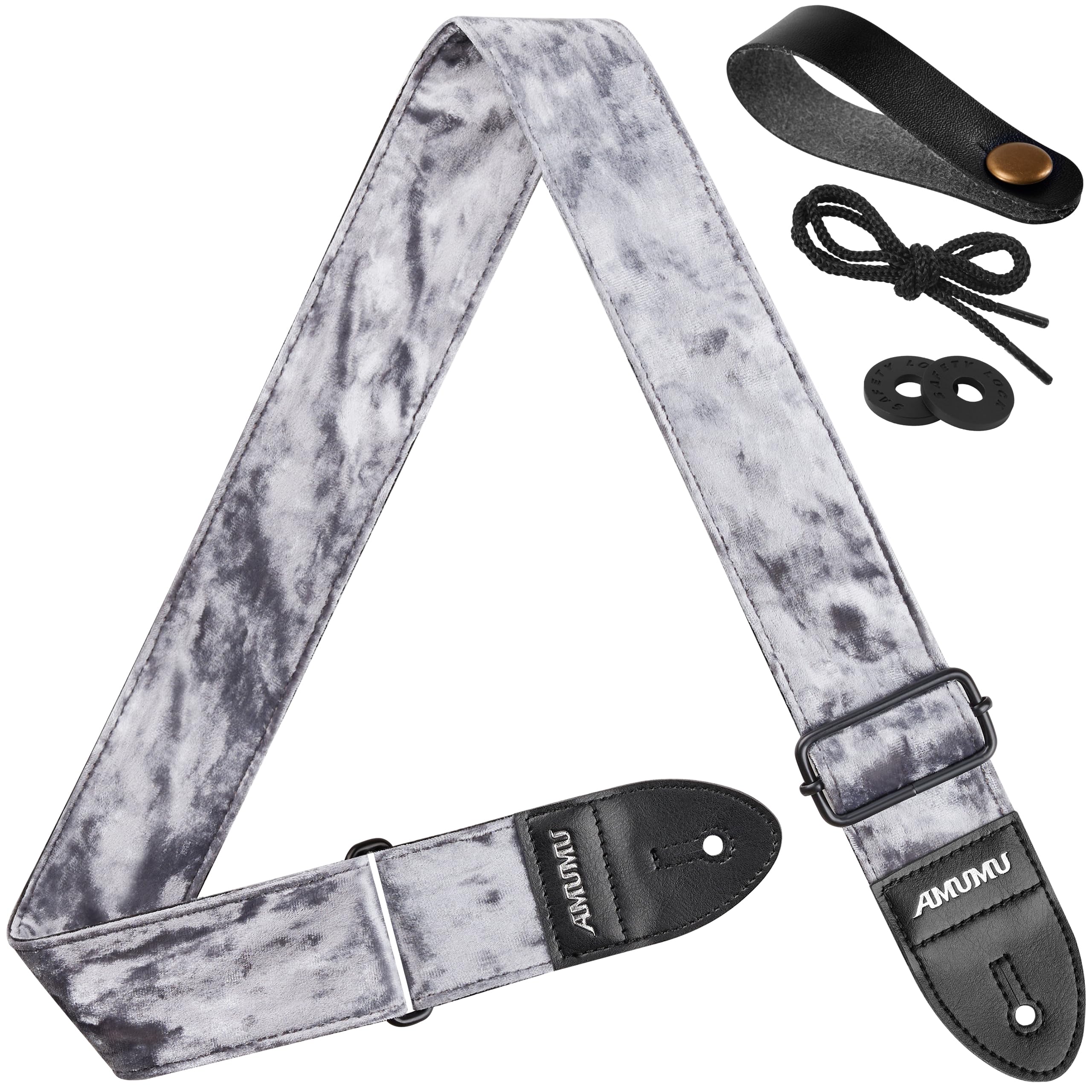 Amazon | [Amumu] Guitar Strap フロックベルベットギターストラップ