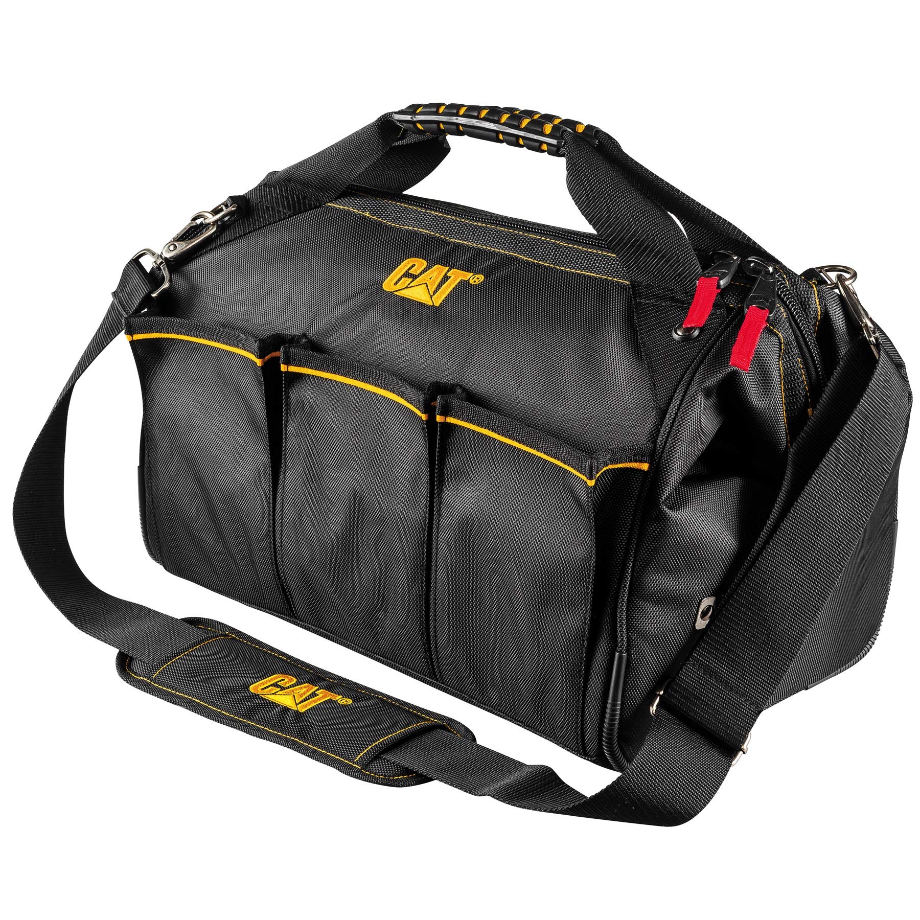 CAT 16-Inch Pro Wide Mouth Tool Bag, 18 Pockets for Tool Storage