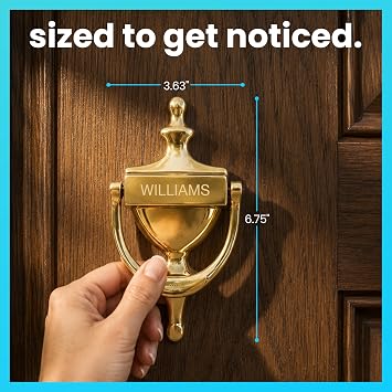 ExcelMark Door Knocker - Solid Brass Construction (Custom)