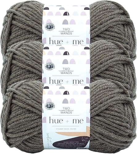 Vista 8 de Lion Brand Yarn, Hue + Me - Hilo grueso para tejer a ganchillo, tejer y manualidades, agave, paquete de 3