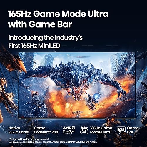 Miniatura 5 de Hisense Smart TV U7 Mini-LED ULED 4K UHD Premium Gaming Google, 65 pulgadas (65U75QG, Mod. 2025) QLED, Native 165Hz, VRR 288, hasta 3000 Nits,