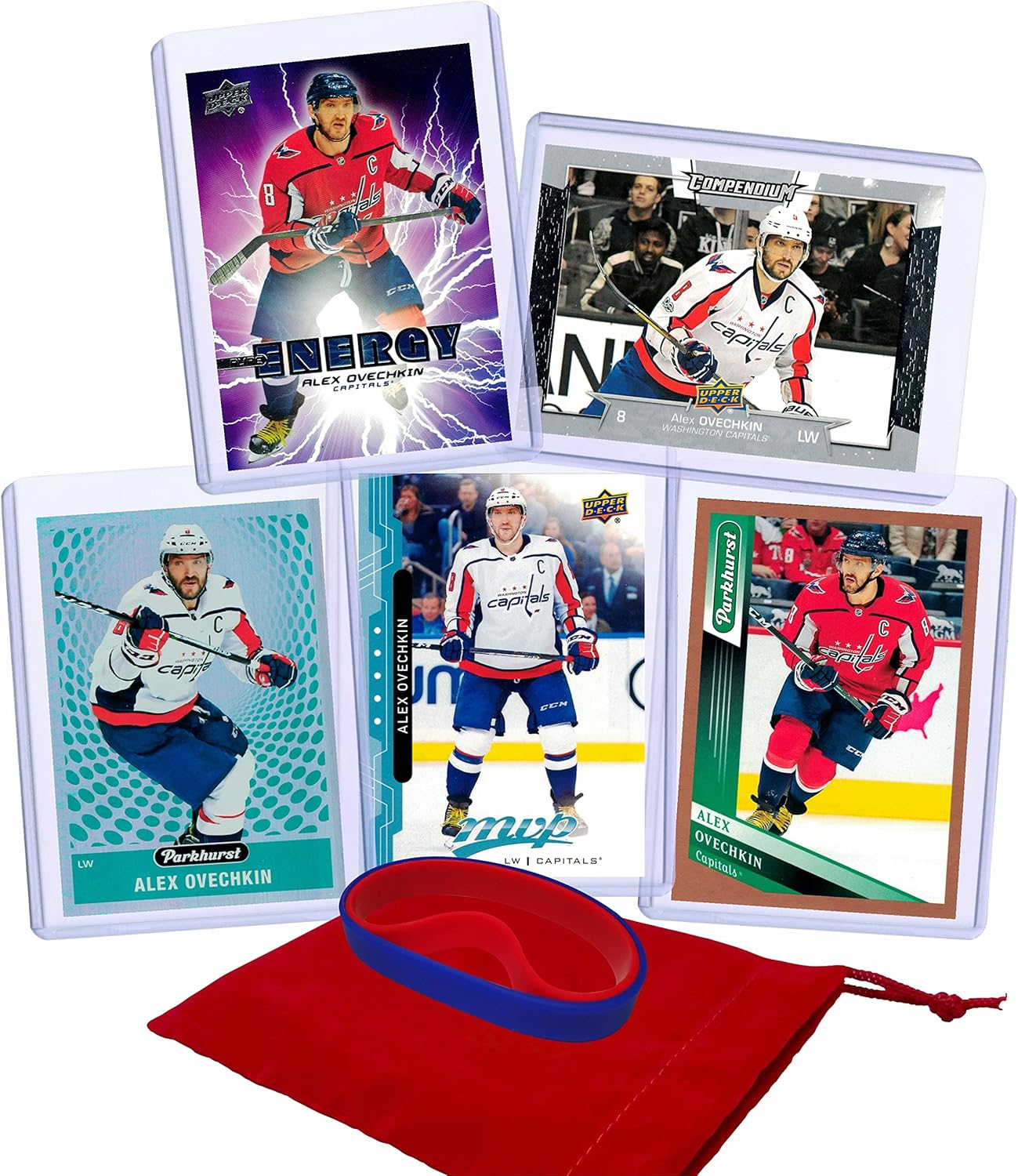 Alexander Ovechkin (5) Assorted Hockey Cards Bundle - Washington Capitals Trading Card Thumbnail