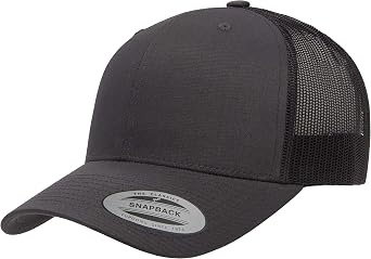 Yupoong YP Classics Retro Trucker Cap, Charcoal, OSFA