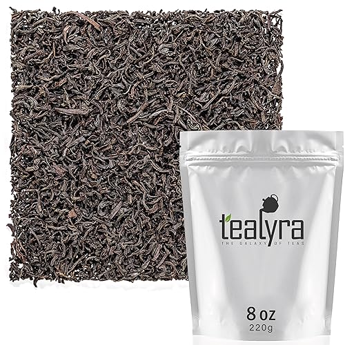 Tealyra - Té suelto negro de Ceilán Pekoe de naranja descafeinado - Sin cafeína - El mejor té de la mañana - Sri Lanka - 7.90 oz (8 onzas)