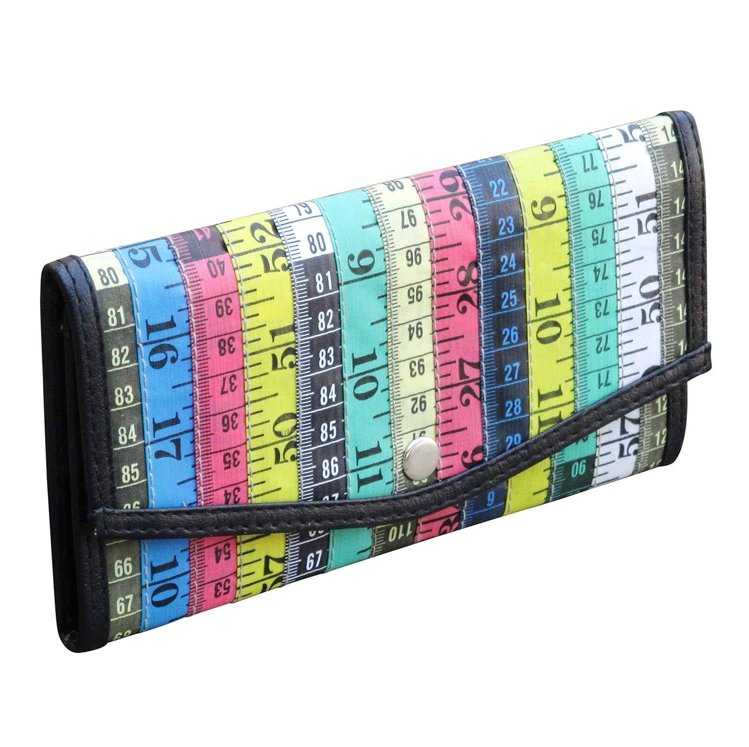 Small Snap Wallet Using Measuring Tapes Upcycled Eco