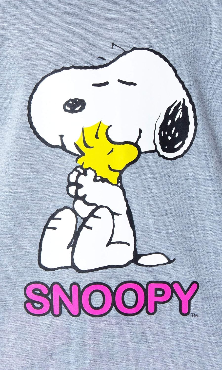 INTIMO Peanuts Girls' Pajamas Snoopy and Woodstock Shirt And Shorts 2 Piece Pajama Set - Image 4