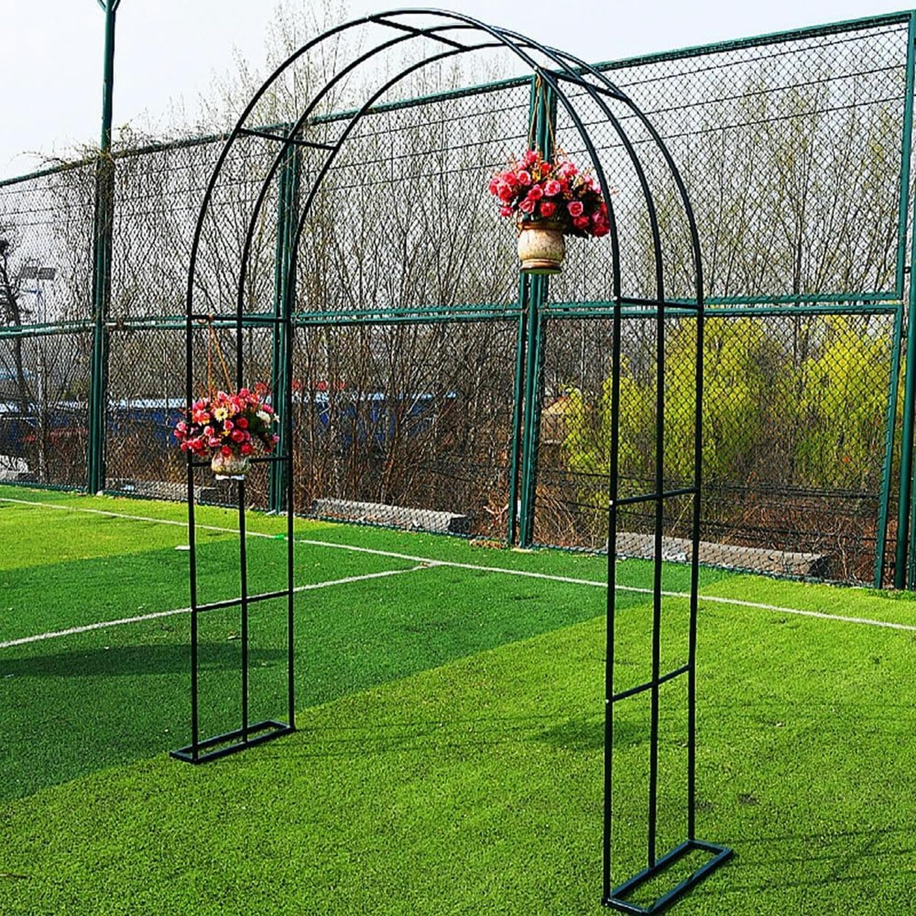 Arco Roses pour plantes grimpantes, arches métalliques, résistantes à l'arche de jardin, gazebo, mélèze, 80-350 cm, pour mariages, fêtes, jardin (couleur : vert, taille : 80 x 200 cm)