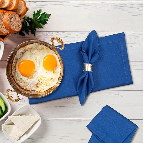 Miniatura 9 de Servilleta de algodón de 18 x 18 pulgadas, color aguamarina, servilletas de uso diario, servilletas de algodón, servilletas de boda, servilletas de