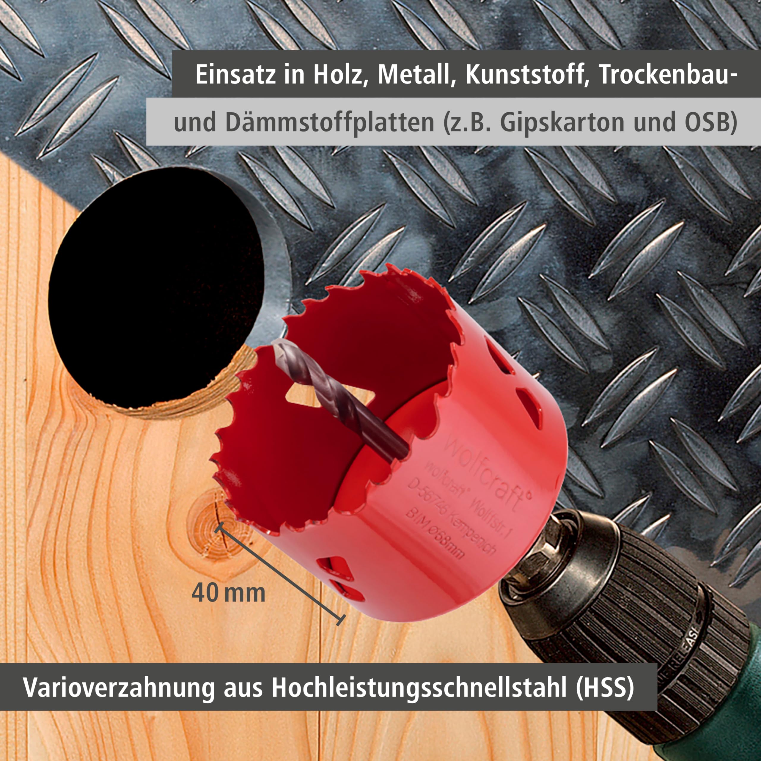Fortis Lochsäge, Metall HSS Bi-Metall 102 Mm