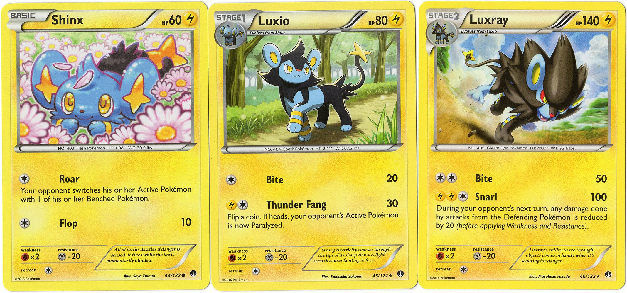 Pokemon Evolution Set Luxray Luxio Shinx Breakpoint 46 122 Rare Card Lot Amazon Com Au Toys Games