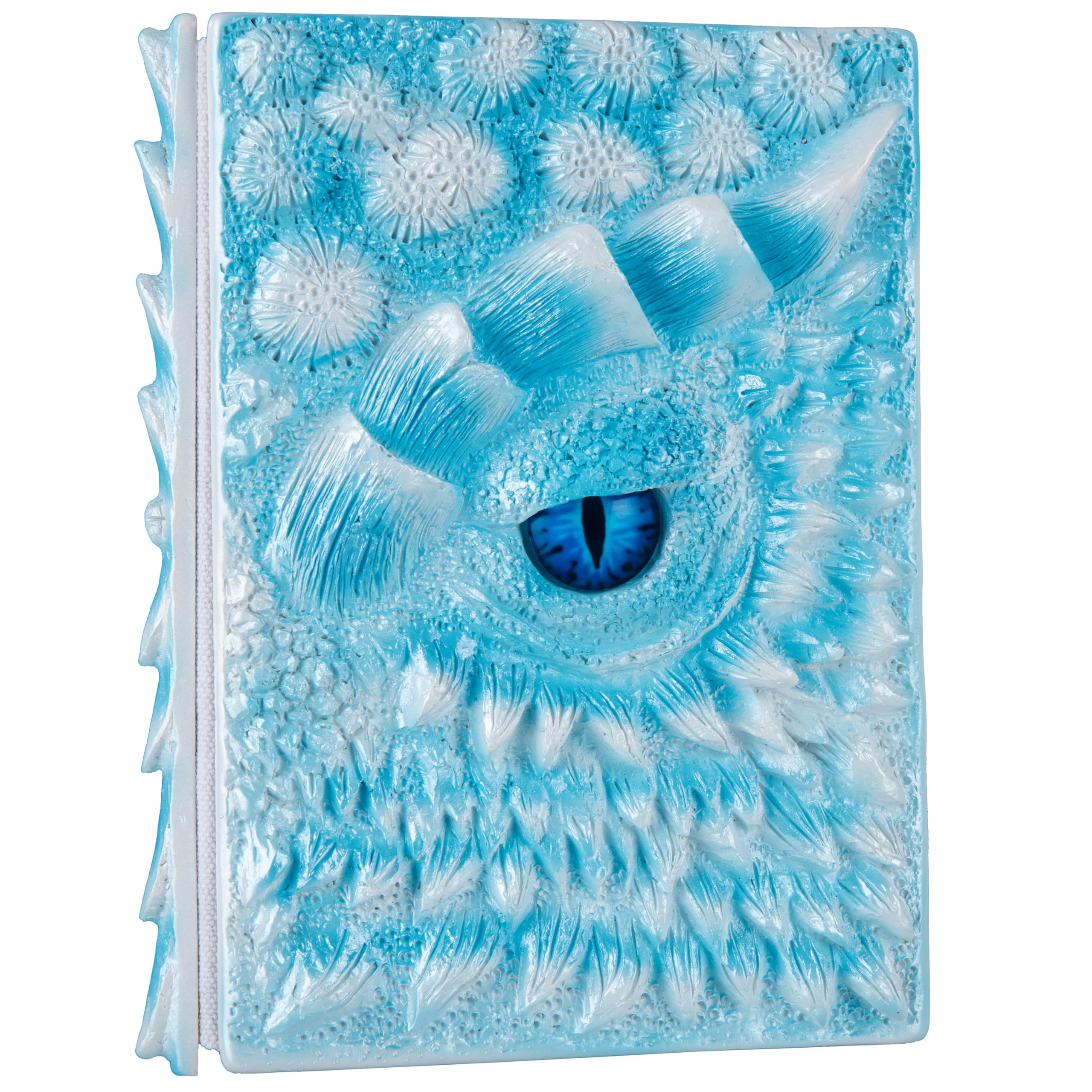 3D Dragon Eye Embossed Journal,Resin Engraving Notebook,Dnd notebook for Dragon Lovers ，Blank Paper,Hardcover Travel Notepad for Writing,Sketchbook,Collection,Gift,Decoration A4 and A5 Size (A5-Ice — image 1