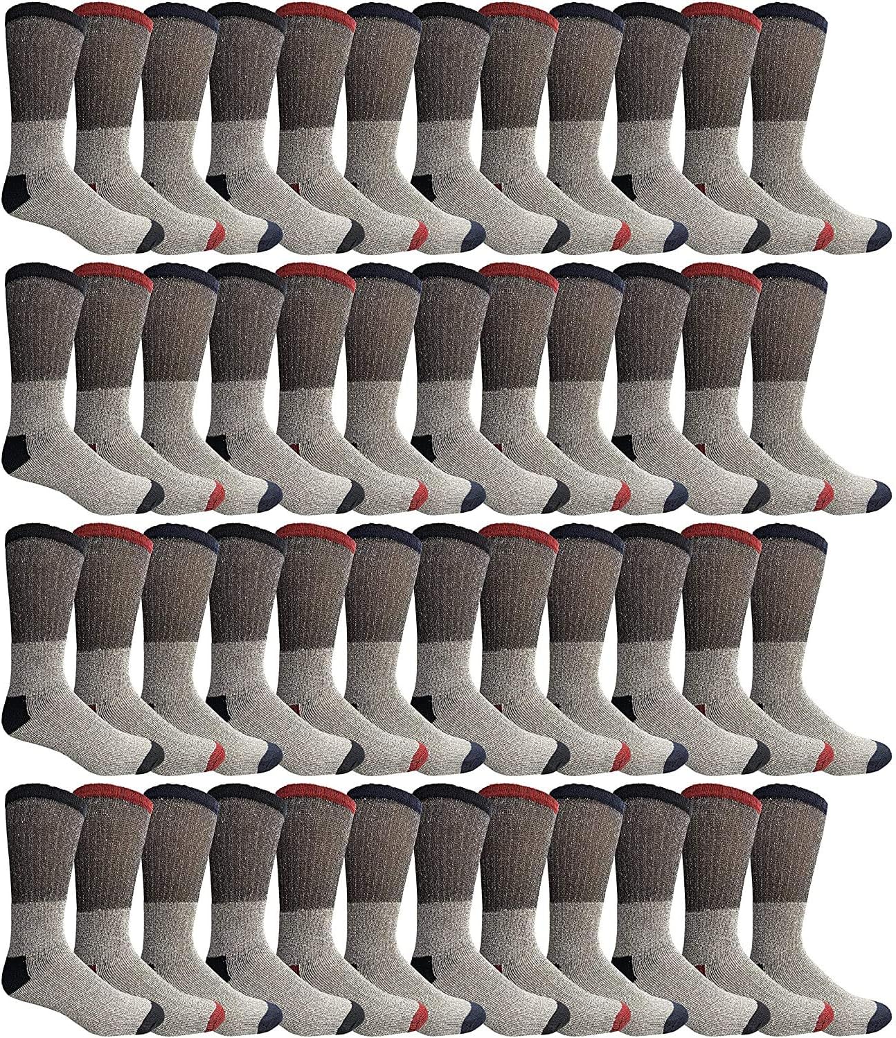 SOCKS'NBULK Mens Womens & Kids Thermal Boot Socks, Bulk Pack Thick Warm Winter Extreme Weather Socks