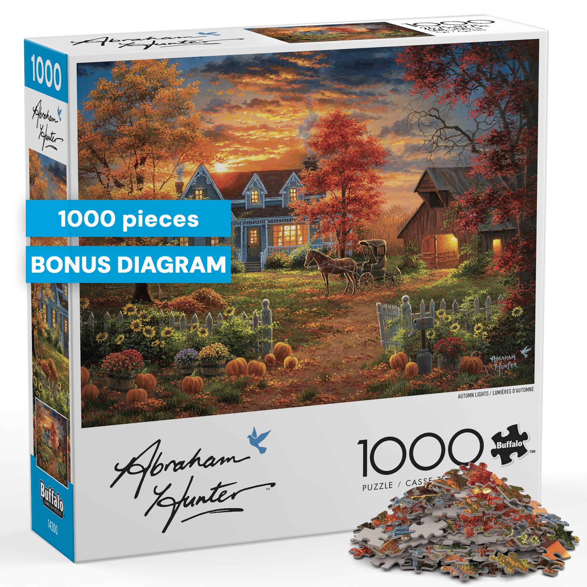 Autumn Lights 1000-Piece Puzzle - Fall Farmhouse