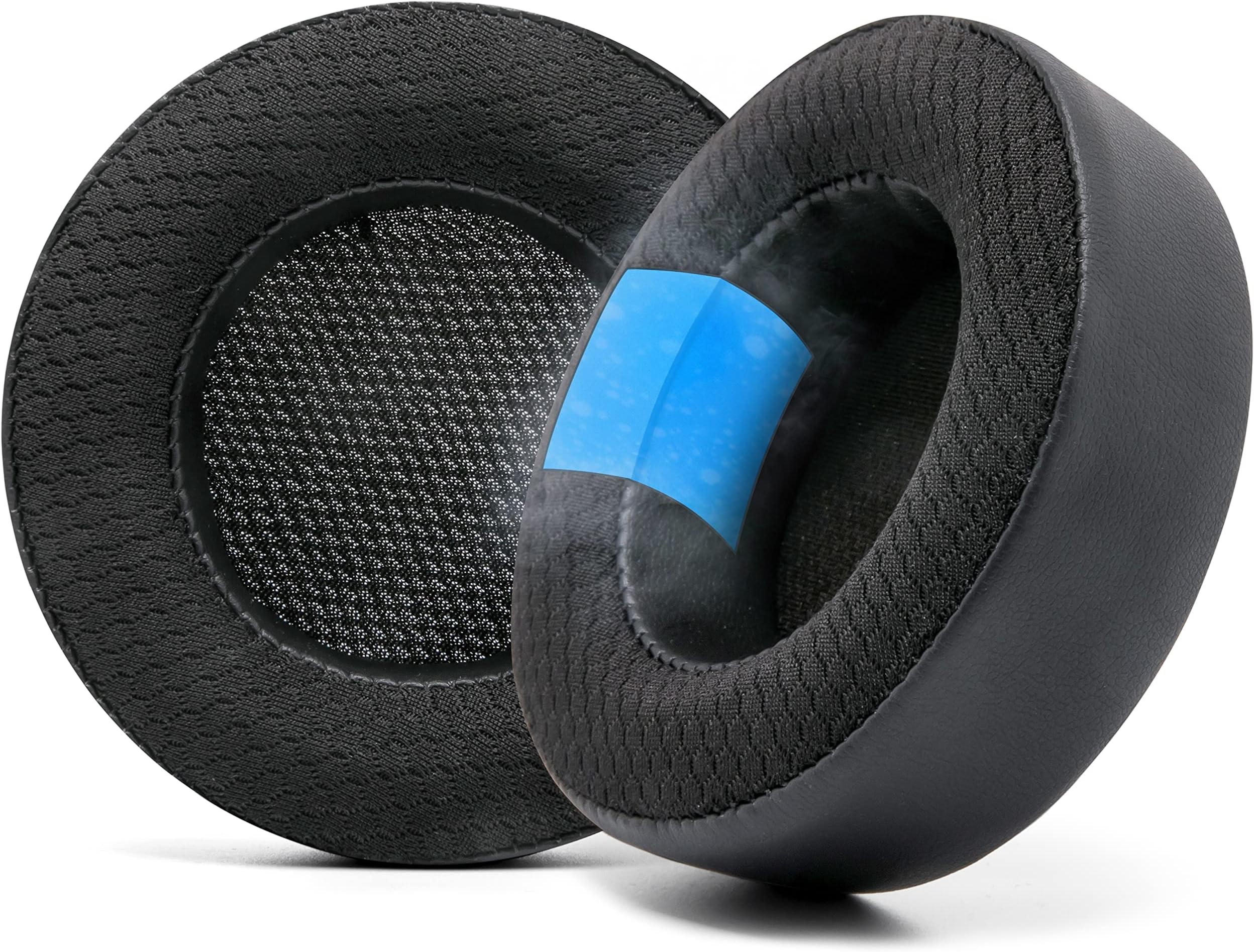 WC Freeze Virtuoso - Hybrid Fabric Cooling Gel Replacement Earpads for Corsair Virtuoso Gaming Headset, Made by Wicked Cushions, Improved Durability, Thickness and Sound Isolation | Black