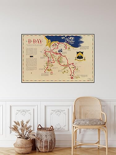 Miniatura 5 de Fotografía vintage de Normandía, impresión de mapas de la Segunda Guerra Mundial de Normandía, 1994 - Arte de pared de la Segunda Guerra Mundial,