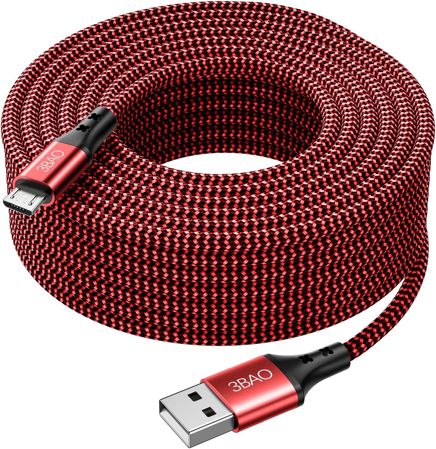 3BAO Micro USB Cable 5m, Long Micro USB Charging Cable,Phone Charging Cable Compatible with Samsung S7 / S6 / S5, J7, PS4 Controller, Xbox One, Huawei, Sony, Kindle Fire, LG, HD Tablets, Nexus, HTC