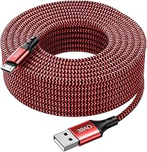 Extra Long Micro USB Cable 16ft, PS4 Controller Charger Charging Cable Nylon Braided Android Charger Cable Compatible for Playstaion 4 Slim/Pro, Xbox One S/X Controller, Samsung Galaxy J7,Kindle Fire