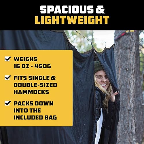 Miniatura 4 de Wise Owl Outfitters Red para hamacas, mosquitera SnugNet para hamacas, calidad premium, impermeable, malla con cremallera de doble cara, equipo