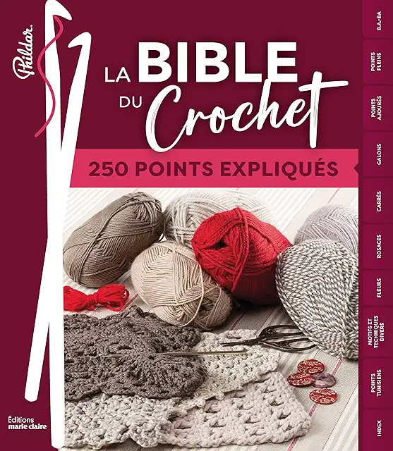 Livre sur le crochet : La bible avec 250 points expliqués