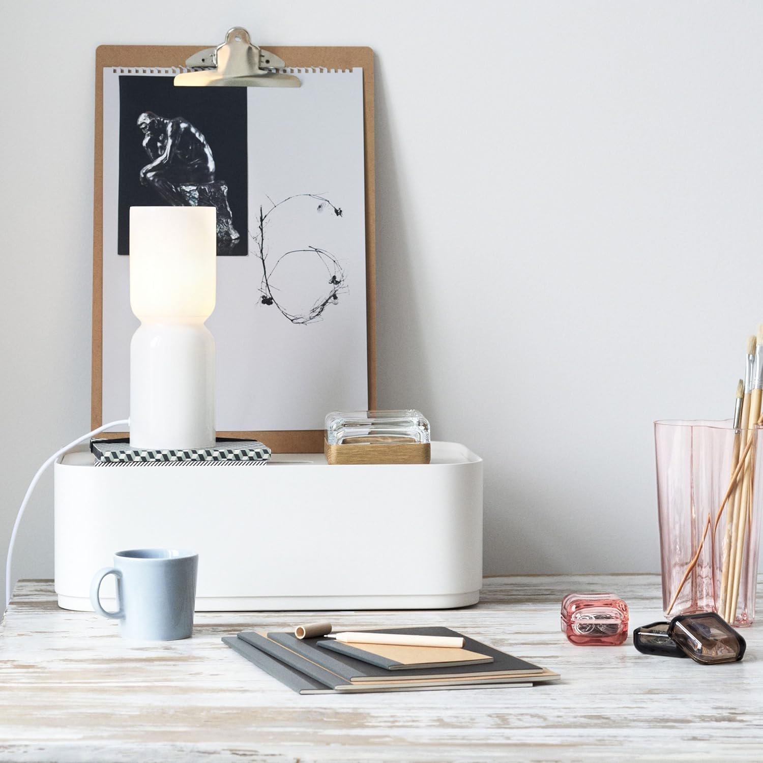 Iittala Vakka Wooden Storage Box, White, Small