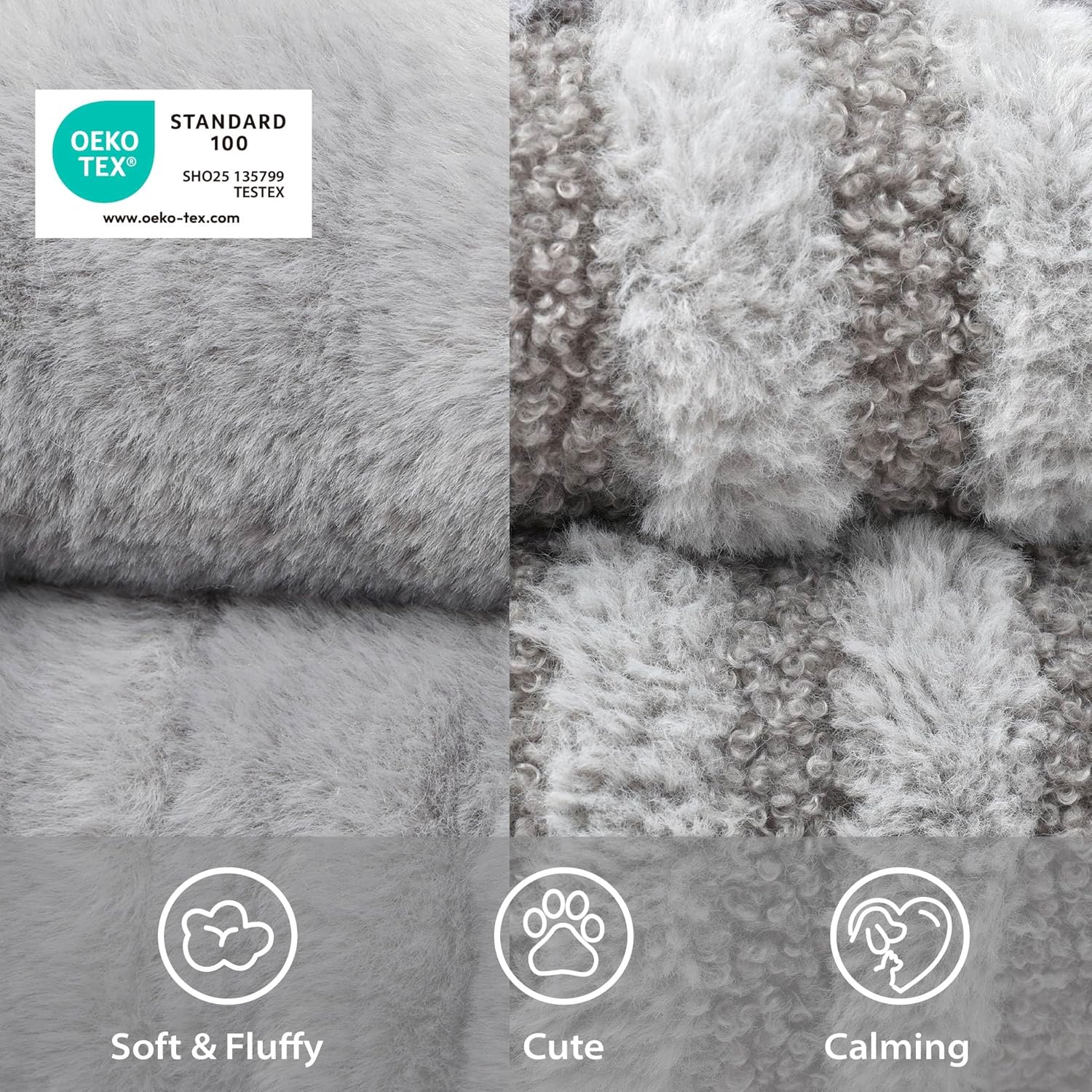 Cat Bed Puppy Bed - Washable Round Cat Beds for Indoor Cats, Soft Corduroy Fleece Pet Bed for Puppy and Kitten with Removable Double Sided Inner Cousion, 23", Grey Grey 23x23x8.5”