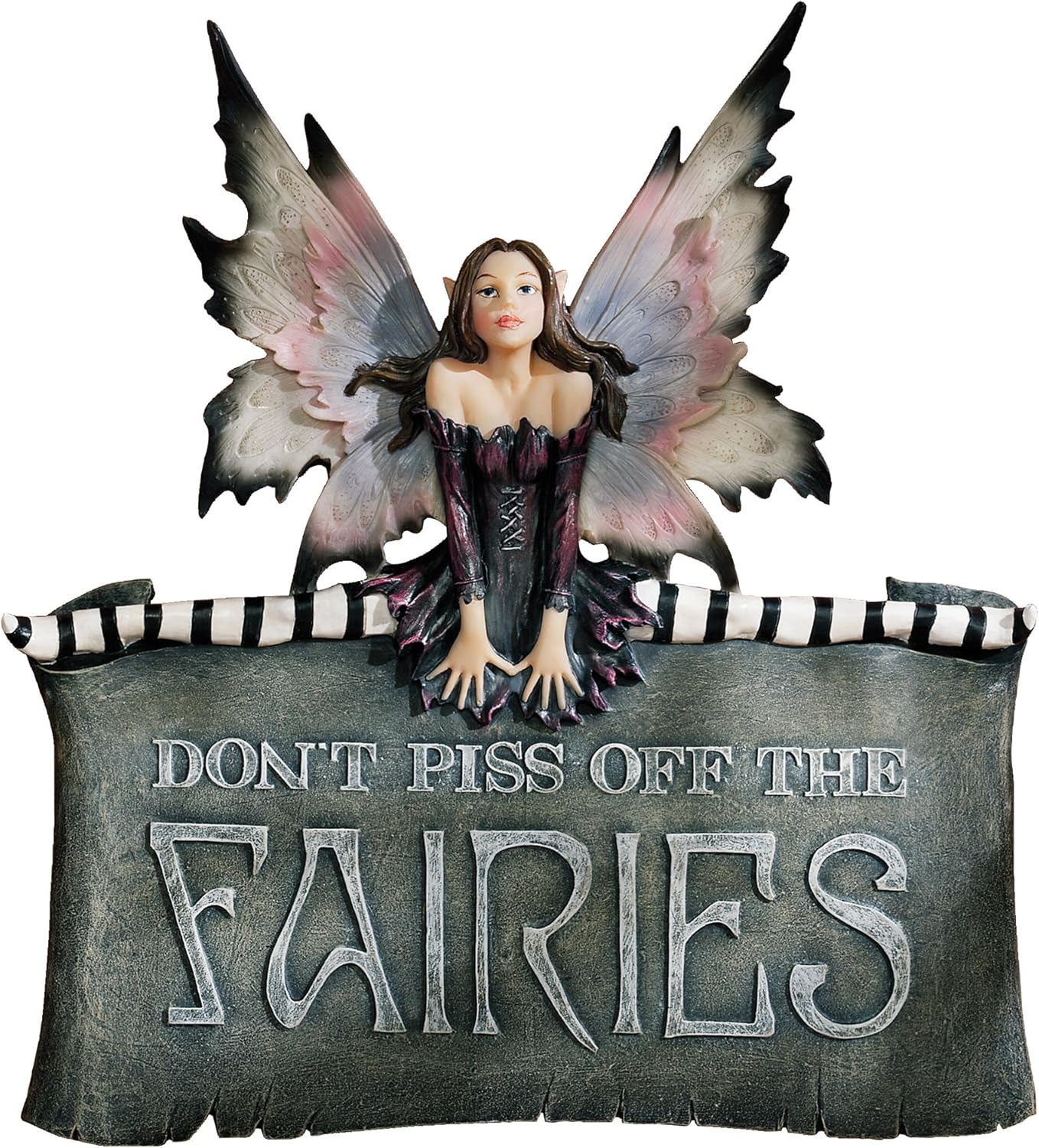 Design Toscano CL6564 The Fairies Wall Sculpture Plaque Sign, Full Color