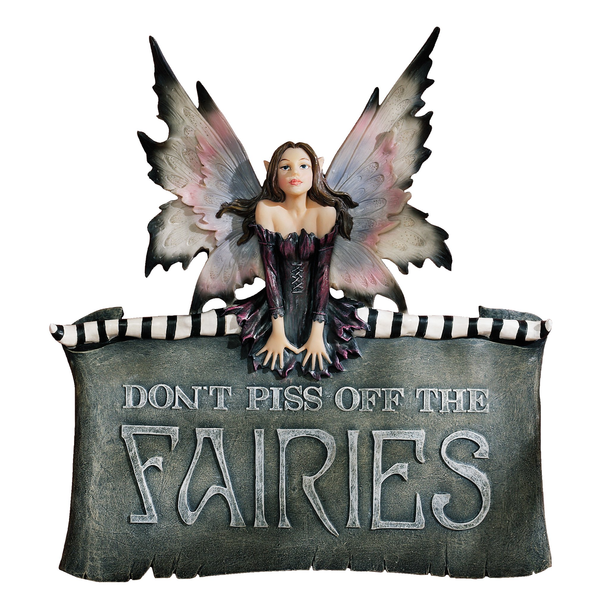 Design Toscano CL6564 The Fairies Wall Sculpture Plaque Sign, Full Color