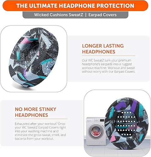 Miniatura 5 de WC SweatZ Studio - Fundas patentadas para almohadillas para Beats Studio 3 (A1914) y Beats Studio 2 (B0500B0501), fabricadas por Wicked Cojines,