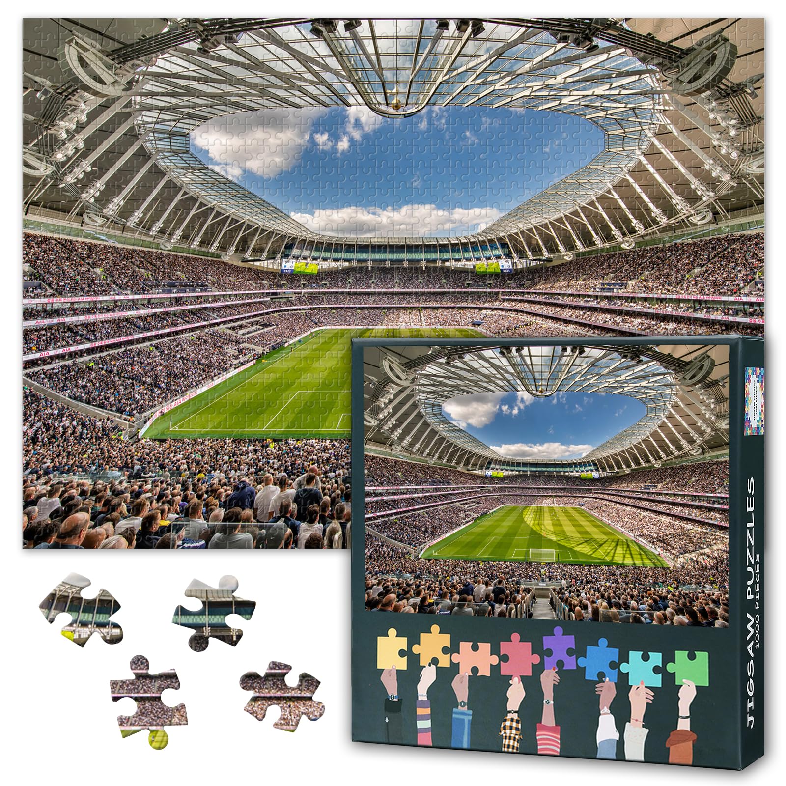 1000 Piece Jigsaw Puzzle for Adults Tottenham Hotspur Stadium London Puzzles Impossible Hard Difficult Challenging 50x70cm Coolest Adult Puzzles Unique Gift