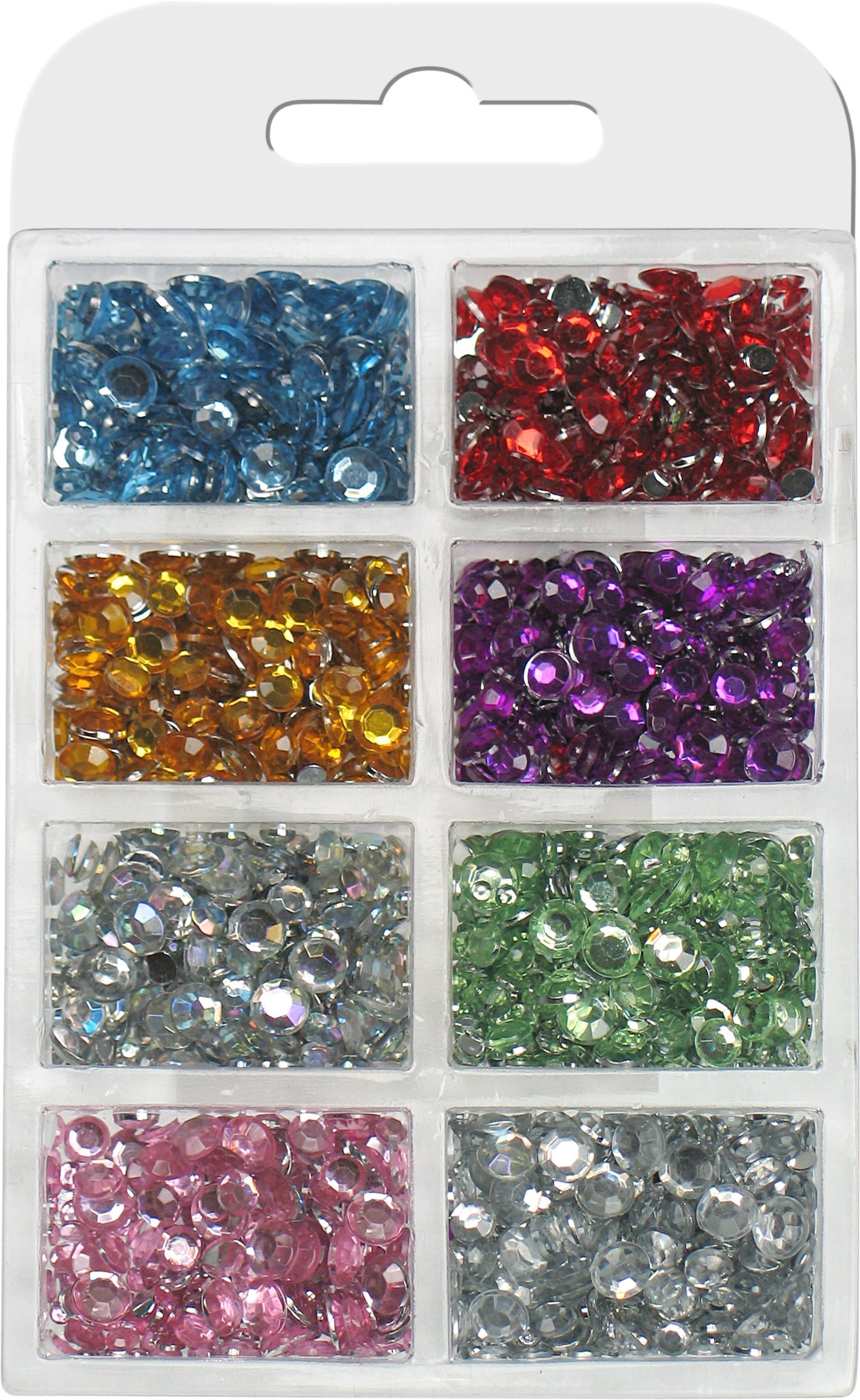 QUARKZMAN 50 stuks acryl strass kristallen met platte achterkant 16 mm