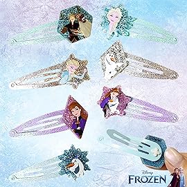 Disney Frozen Kids Hair Clips for Girls Snap Clips 8 Pack Multi Color Ages 3+