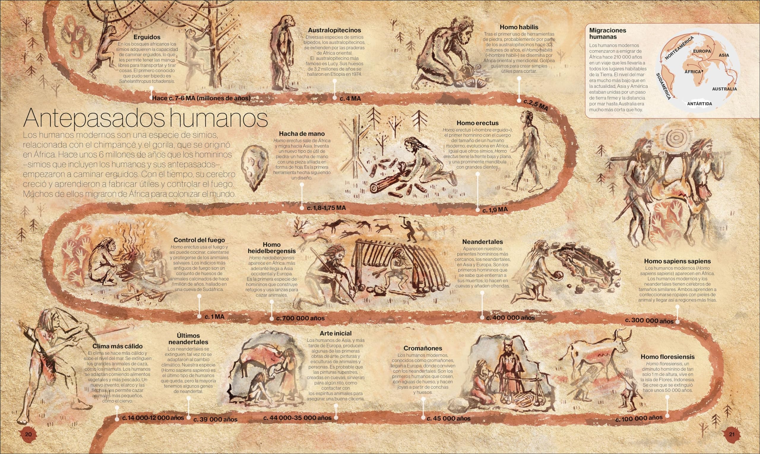 A través del tiempo. Nueva edición: Un recorrido visual por la historia (Enciclopedia visual juvenil)