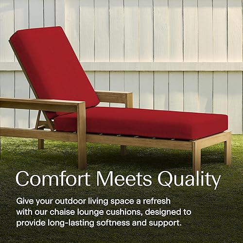 Miniatura 2 de Honeycomb Cojín para diván con textura para interiores y exteriores, color rojo imperial Relleno de poliéster reciclado, cojines para patio