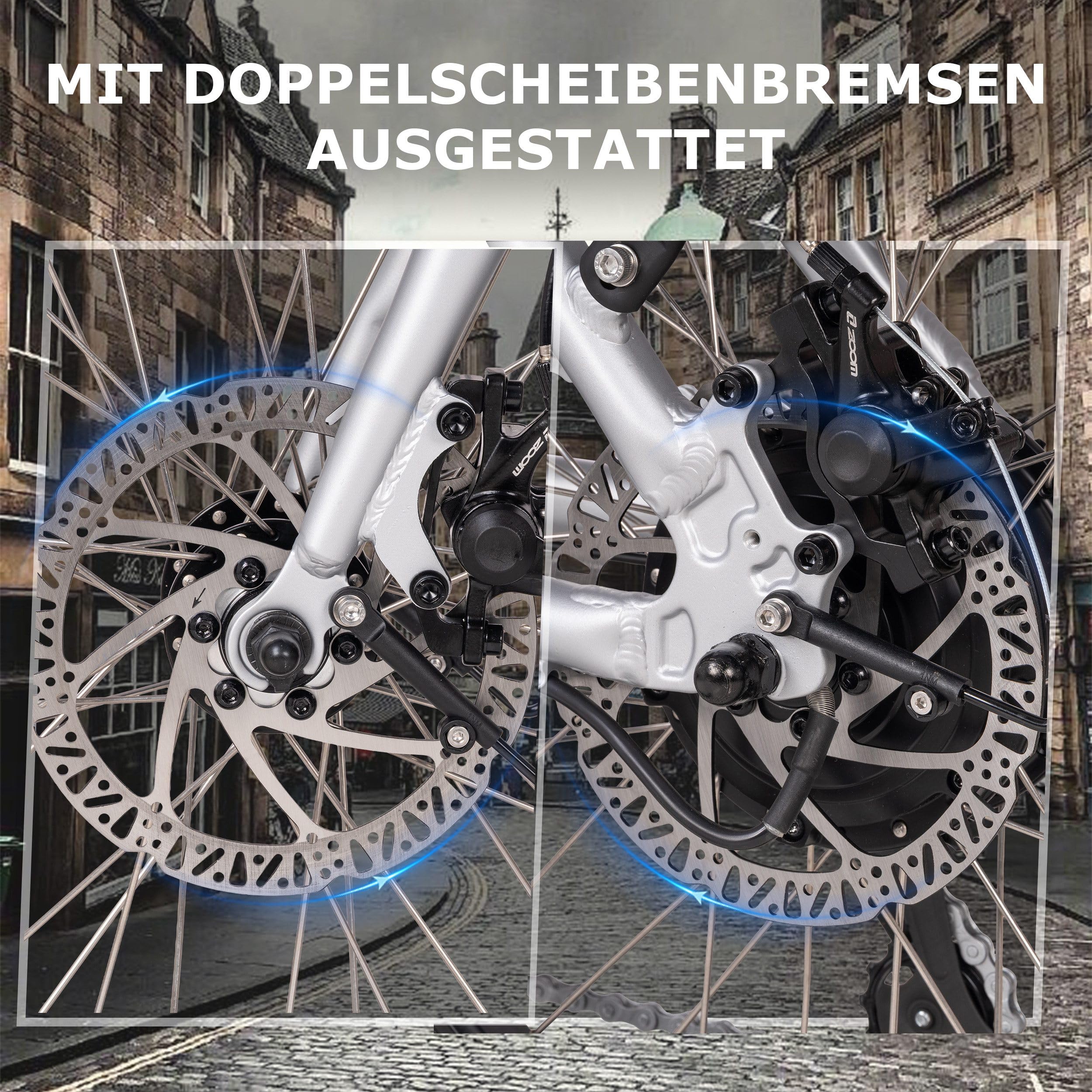 SAXXX E Bike Klapprad 20 Zoll mit 36V 13Ah Akku，90KM Lange Range