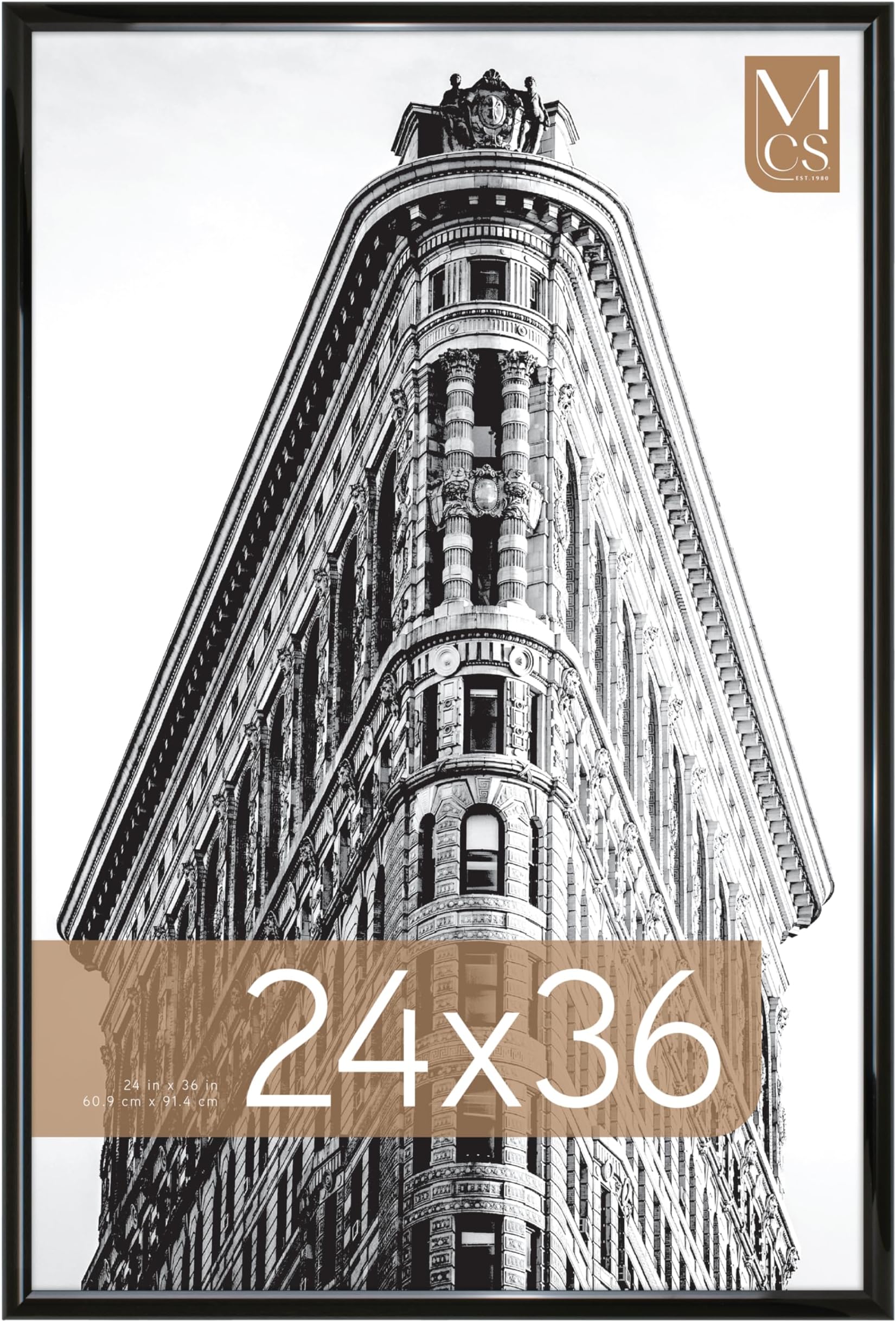 MCS Trendsetter Poster Frame, Black, 24 x 36 in, Single