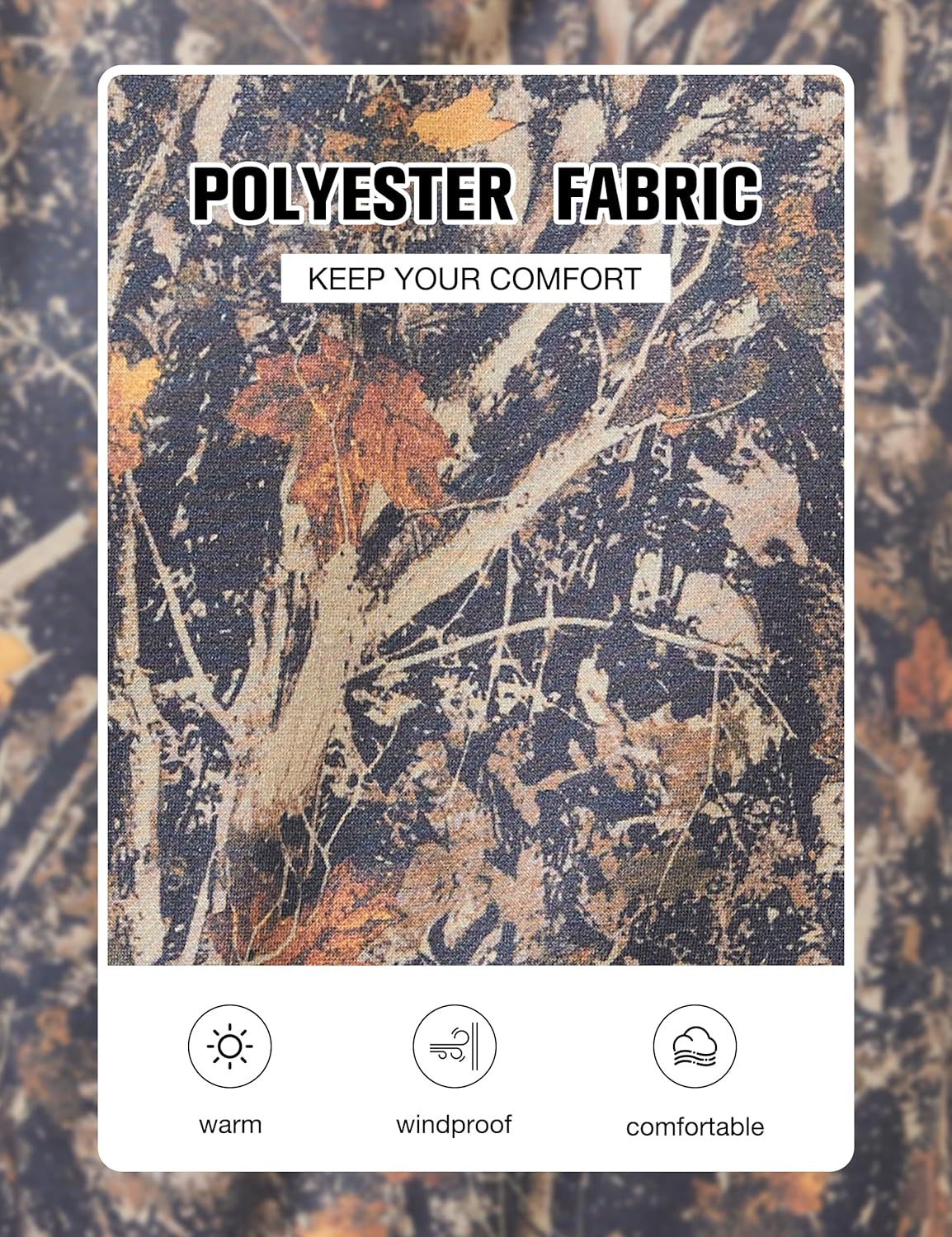 Men's Camo Hoodies Oversized Fleece Pullover Hooded Sweatshirt Vintage Mens Hoodies Pullover Sweatshirts With Pockets - Image 7