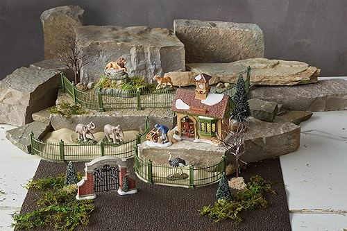 Miniatura 3 de Department 56 Dickens Village Accessories Zoological Gardens - Juego de figuras de esgrima en miniatura, 2 pulgadas, verde