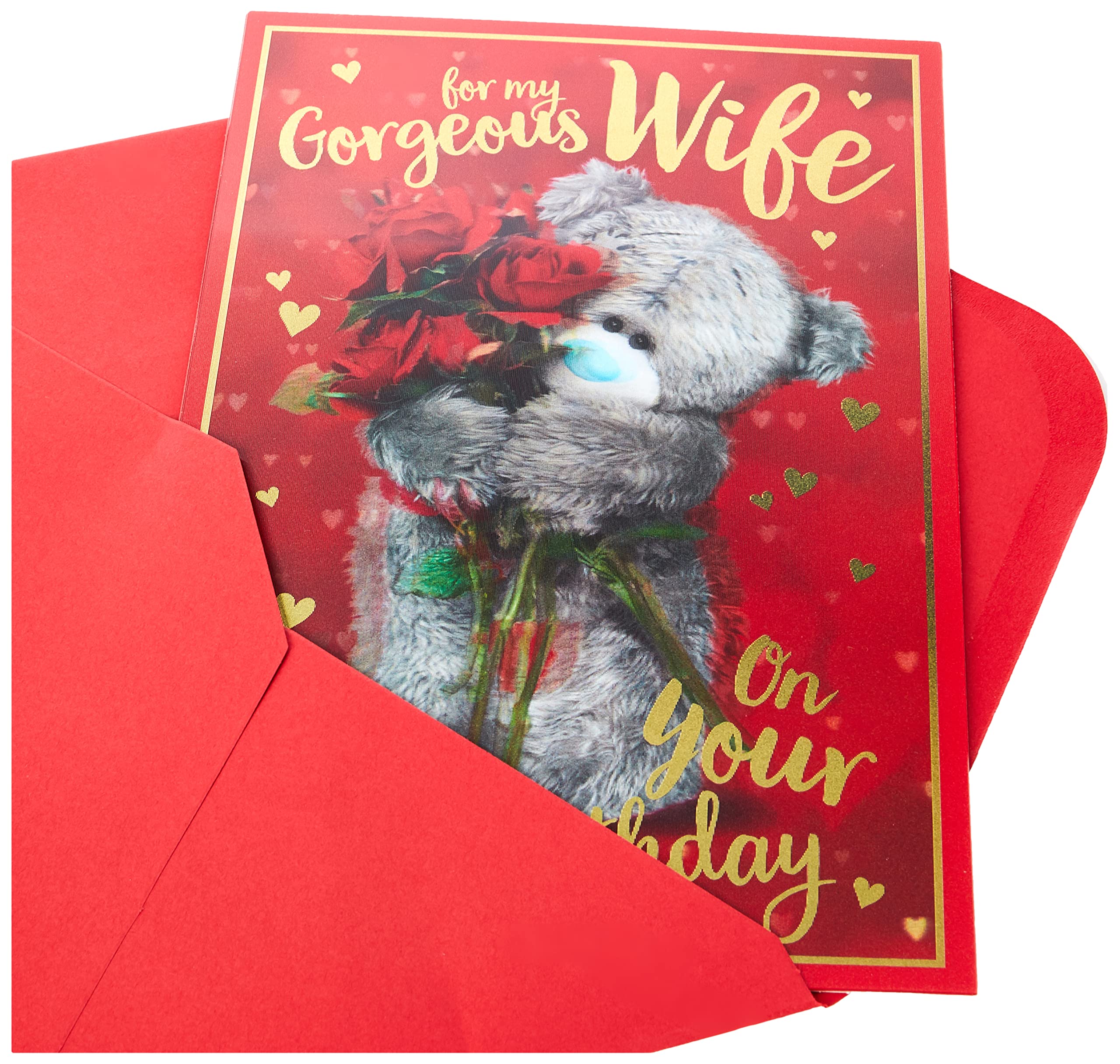 WIFE Birthday Me To You 3D Holographic Hologram Bear Teddy Birthday