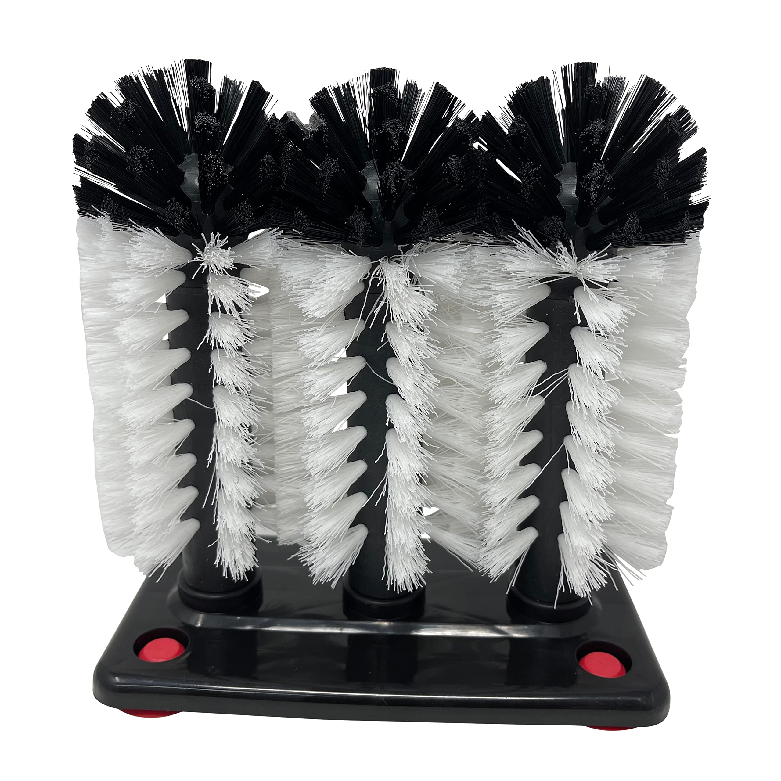 Glass Brush Washer Glass Cups Washing Brushes 3 Brush Washer Glass Cleaning Brushes Glass Scrubbers With Suction Plate HTUK