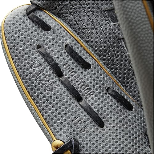 Miniatura 26 de Wilson 2024 A2000 SuperSkin Spin Control SCV125SS Guante de sóftbol de lanzamiento rápido de 12.5 pulgadas Blanco/Gris/Rubio