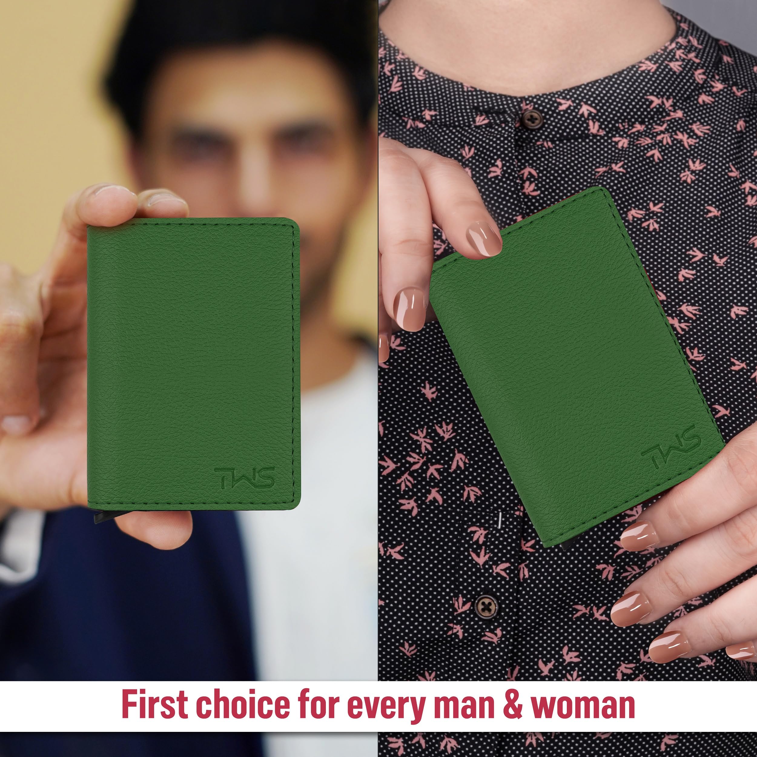 The Wallet Store Vivid Vault RFID Protected Metal Cardholder - Green