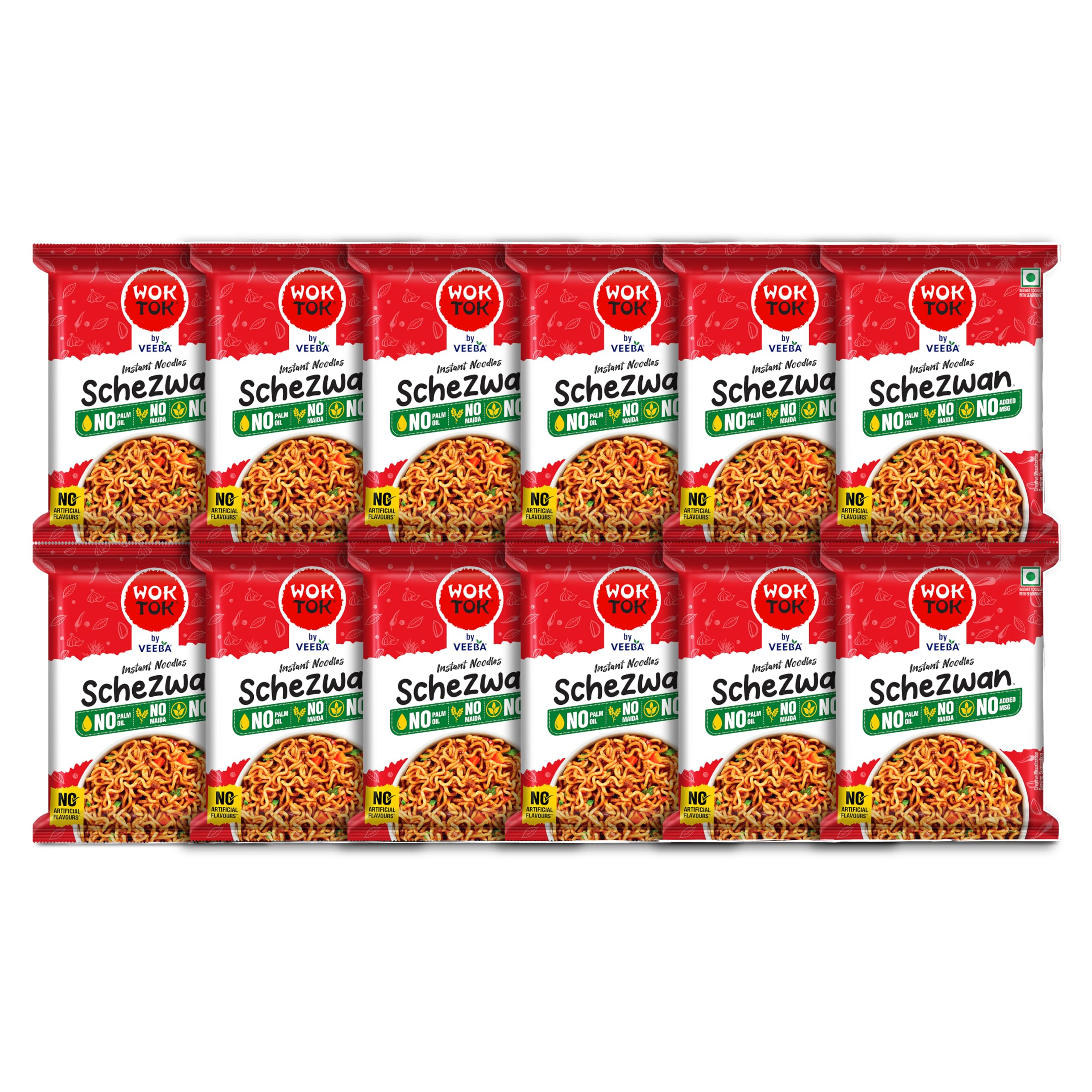 Wok Tok Instant Noodles Schezwan 66g (Pack of 12)-image-20