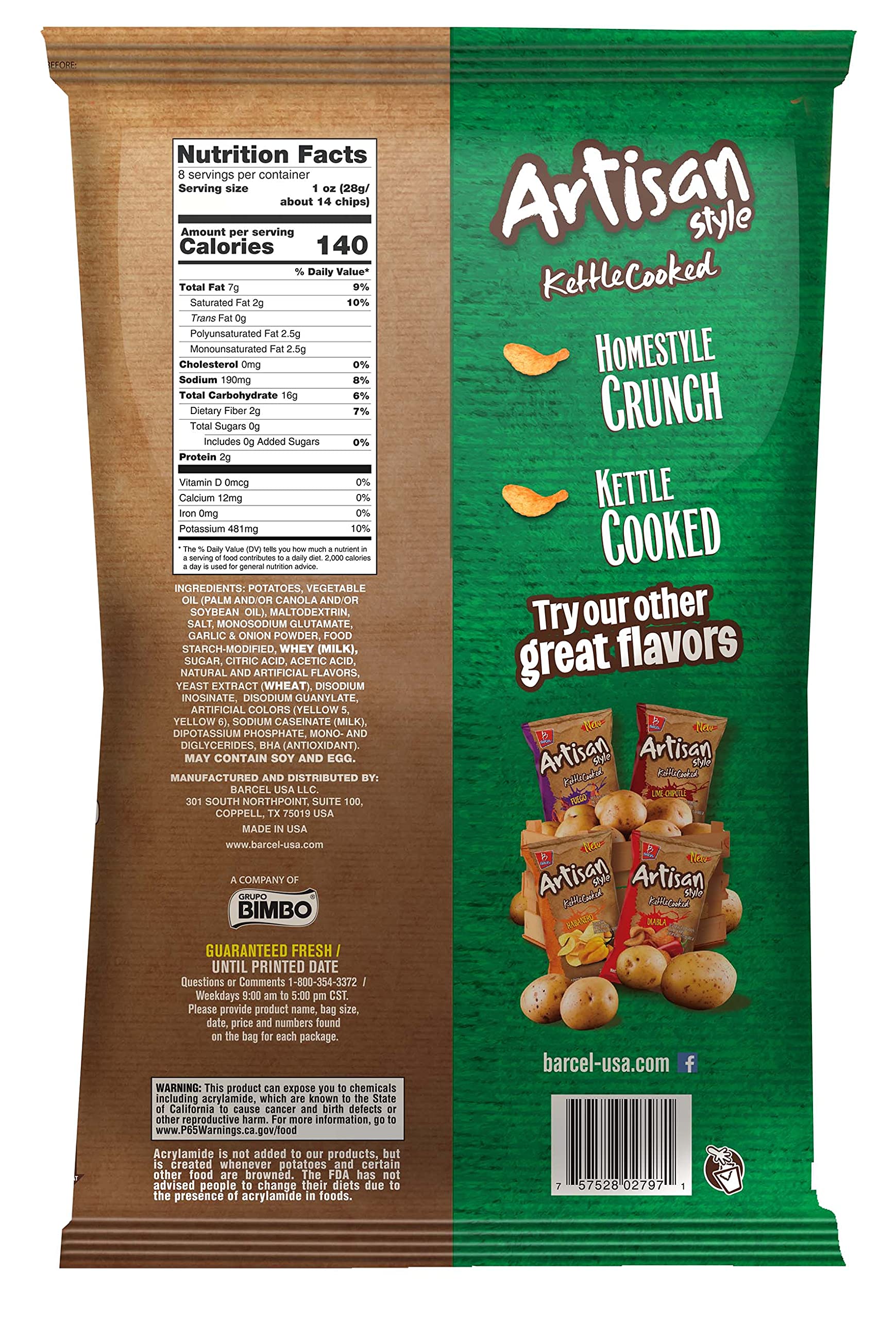 Buy Takis Artisan Style Kettle Cooked Chips Crunchy Thin Cut Potato